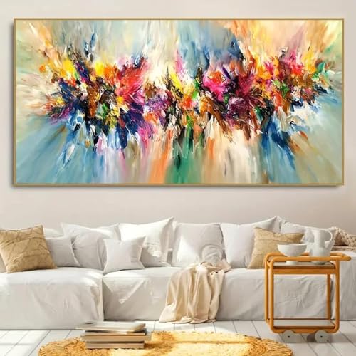 Affiche sur toile abstraite colorée dsdsgog 75x150cm pour salon - 4