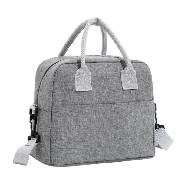 BLUE BEADS Thermal Insulated Travel Lunch Bags for Diwali Gift Item for Men Women Work, Student Kids to School Leak-Proof Hot Cold Lunch Bag Reusable Tote Bag with Aluminium Inner Foil (1 Pcs) Grey (B0CFJQV4H2) Amazon Price History, Amazon Price Tracker