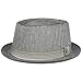 Lierys Herringbone Pork Pie Cloth Hat Women/Men Grey 7-7 1/8