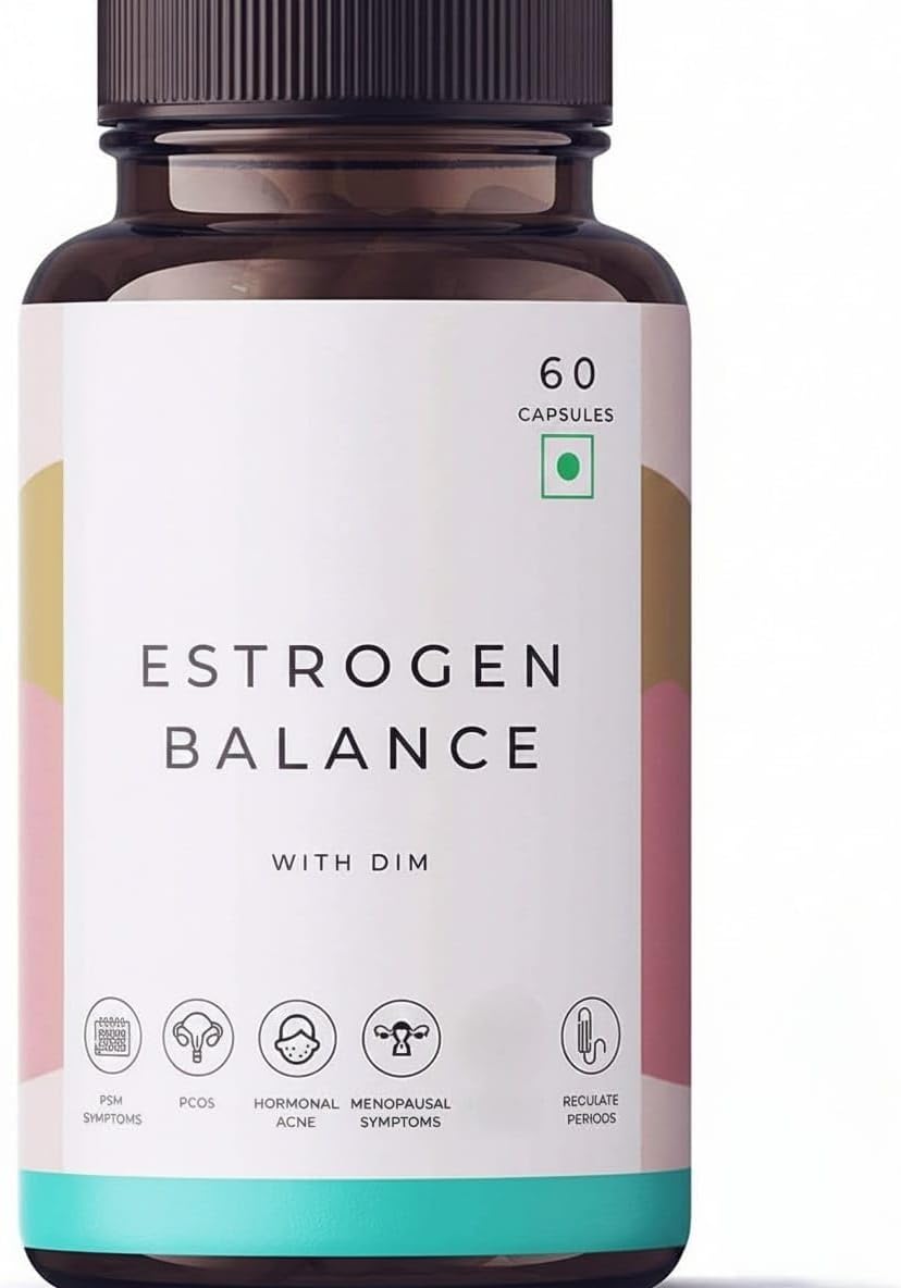 Palak Notes : Miduty Estrogen Balance with DIM for fibroids, premenstrual Syndrome, PCOS, Black Cohosh Root Powder Gluten Free & Non GMO: 60 Capsules