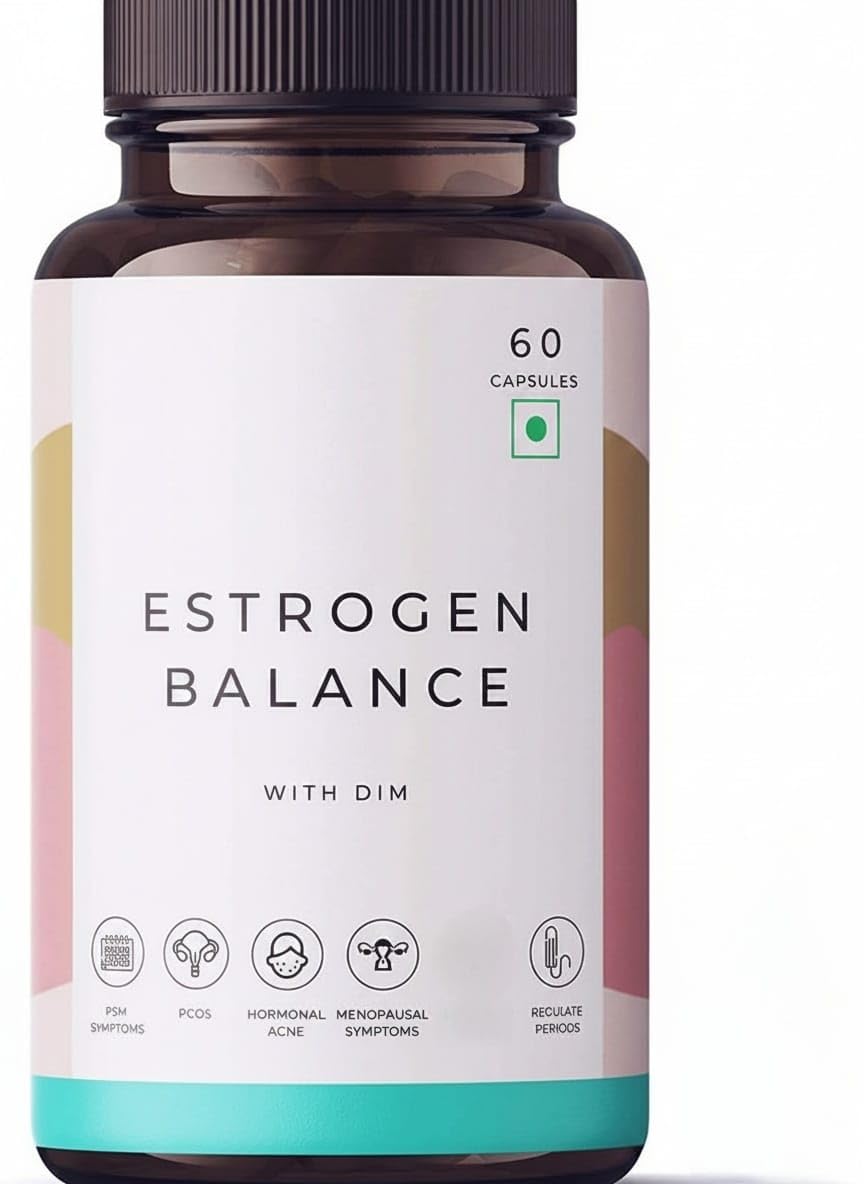 Palak Notes : Miduty Estrogen Balance with DIM for fibroids, premenstrual Syndrome, PCOS, Black Cohosh Root Powder Gluten Free & Non GMO: 60 Capsules