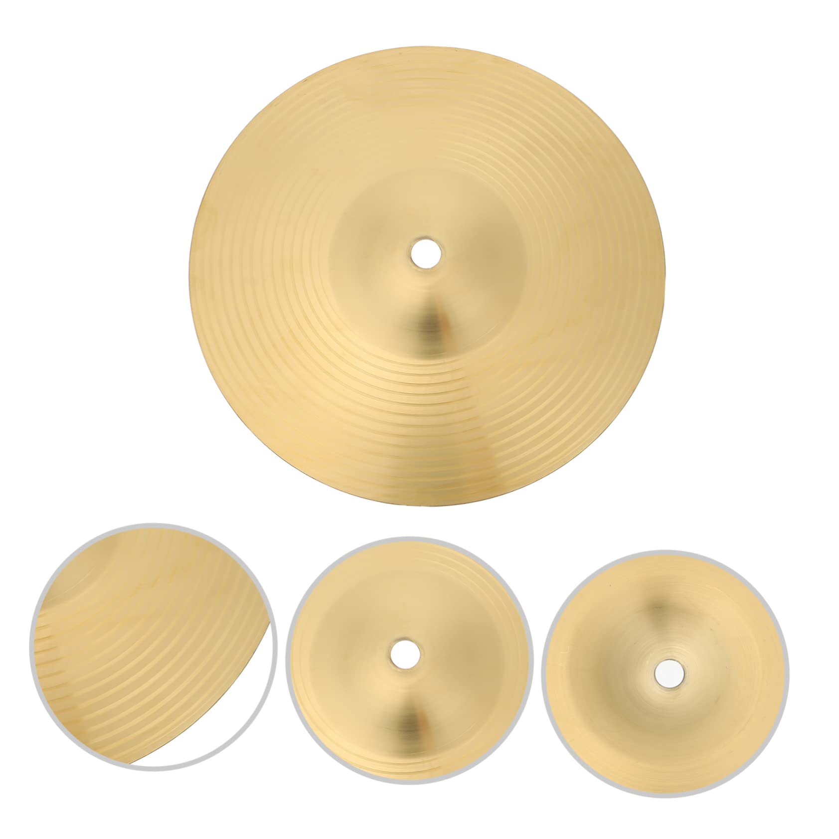 FUNOMOCYA Anti-sound Cymbals 8 Inches Drum Kit Cymbals Set Jazz Drum Part Replacement Brass Percussion Cymbal Accessory