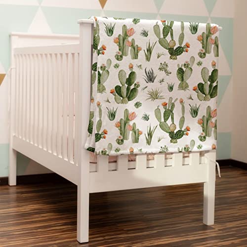 Hawskgfub Baby Toddler Cactus Tropical Plant Blanket Boy Girl Gift, Nursery Daycare Succulent Flannel Fleece Bed Swaddling Blankets, Soft Lightweight Newborn Baby Shower Kids Crib Bedding 30 X 40 Inch #TOP1