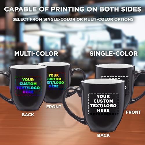 Juego de 100 mugs personalizados de cerámica 16 oz miniatura 6