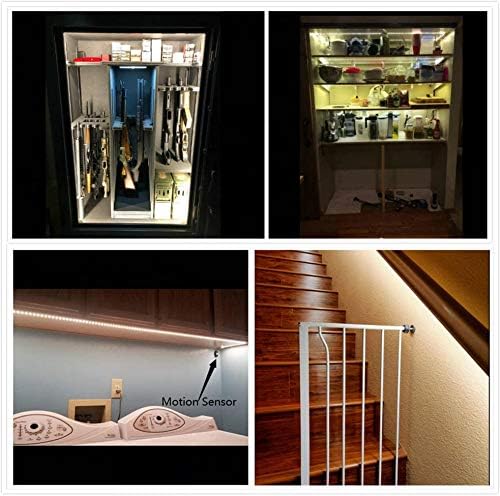 Miniatura 5 de Sensky Kit de tira de luz LED activada por movimiento de 19.7 pies6m Tira de luz LED flexible con sensor de movimiento para dormitorio, caja fuerte