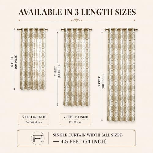 Image of Clasiko Cotton Sheer Curtain Set of 2 | 54x60 Inch /5 Feet | Aqua Sage