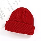 UKKD Gorra de Beisbol Sombreros De Punto para Mujeres Skullcap Hombres Gorro De Gorro Retro Sin Alineado Bollo De Melón Gorra Puño Pescador Gorro Gorras Sombreros para Hombres