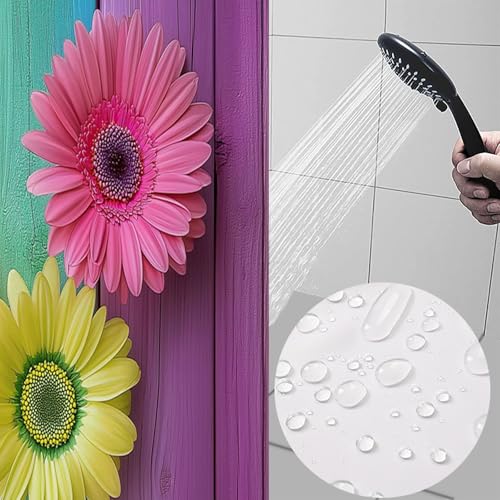 Rideau de douche grain de bois anti-éclaboussures pour baignoire propre et sèche