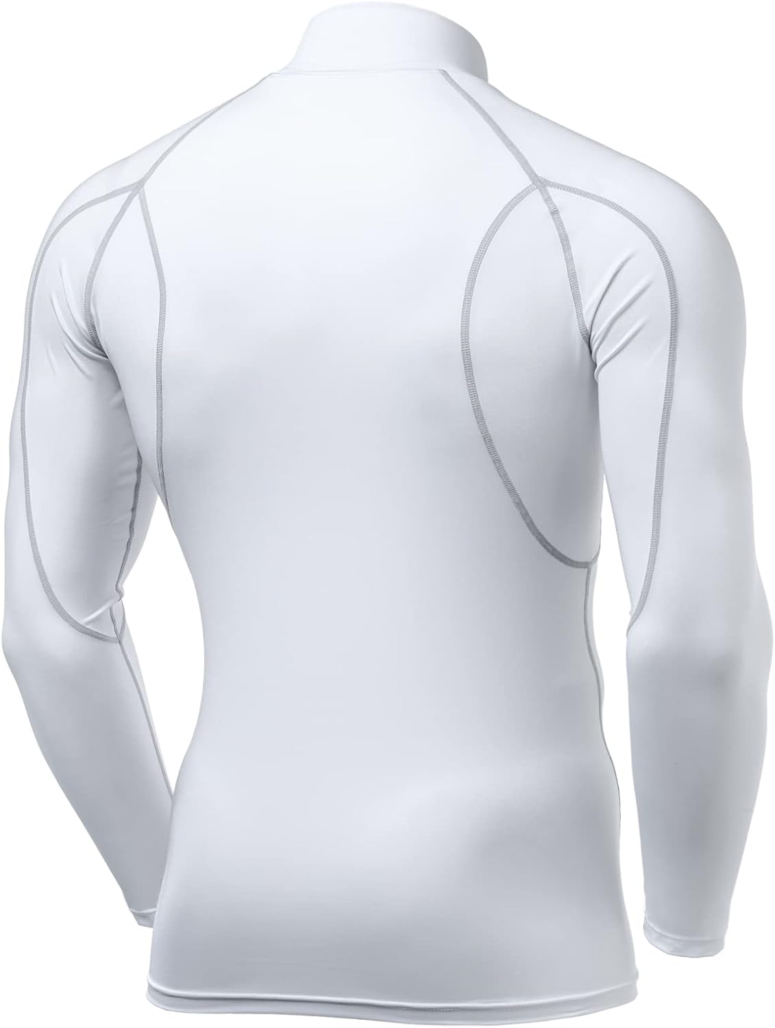 TSLA Men's UPF 50+ Mock Long Sleeve Compression Shirts, Athletic Workout Shirt, Base Layer for Water Sports - Image 8