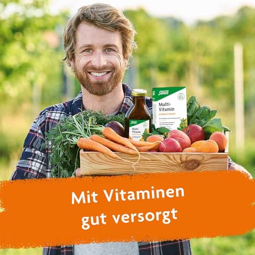 Salus Multi-Vitamin Energetikum – Tonikum zum Erhalt der natürlichen Vitalität – mit 8 wichtigen Vitaminen – vegan – 250 ml