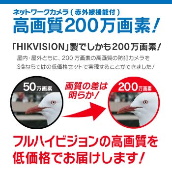 Amazon.co.jp: 200万画素 ネットワーク 防犯カメラ 2台 HDD 1TB付き