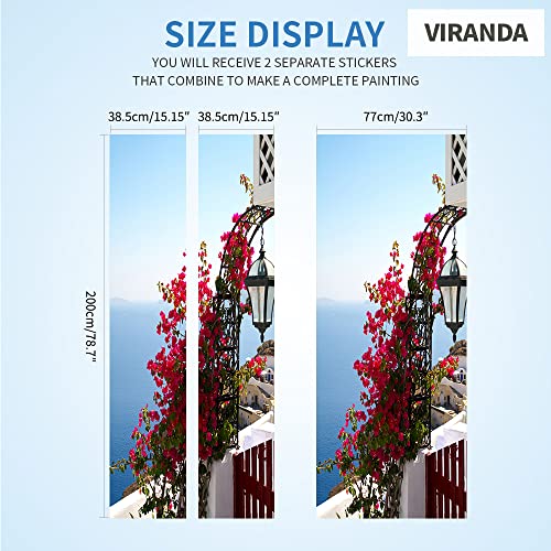 Vinilo decorativo 3D puerta blanca de vinilo 78.7x30.3 pulg miniatura 3