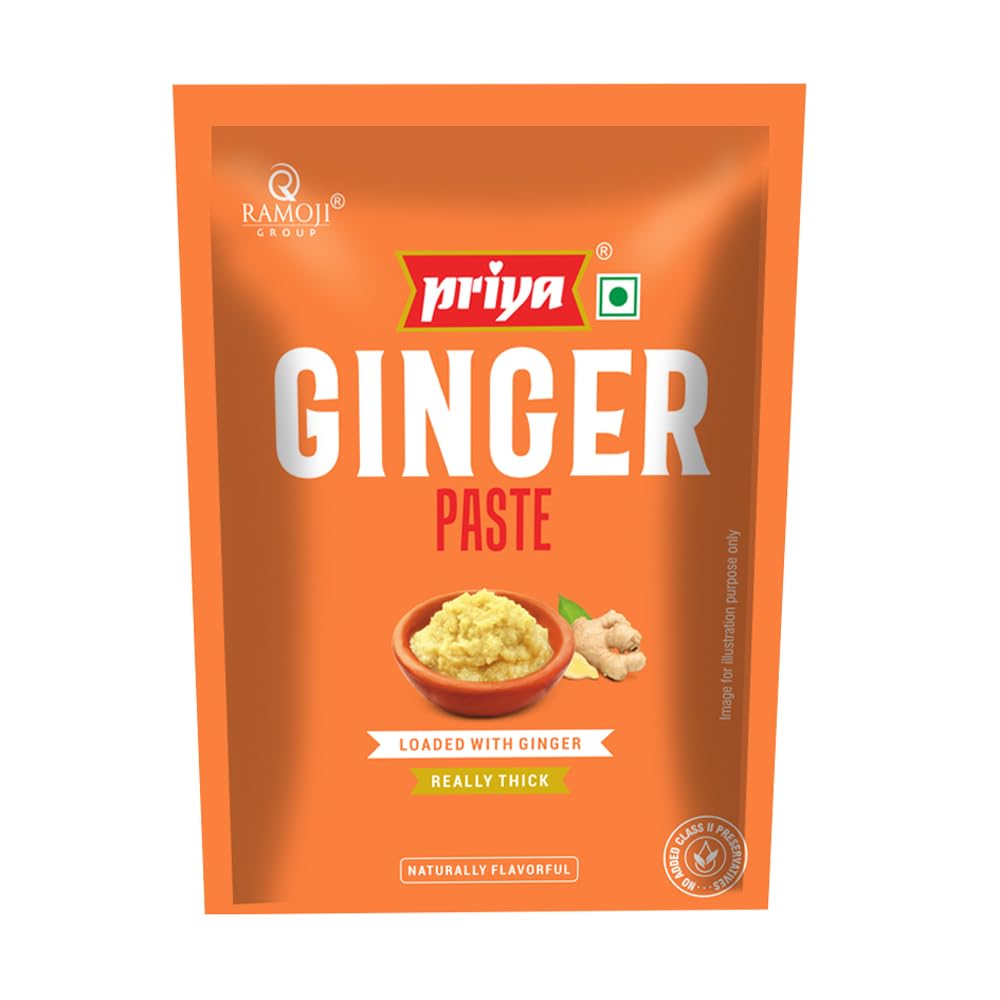 Priya Ginger Paste/Homemade Adrak Paste 100g (Pack of 8)-I Total 800gm I Authentic Aroma and Flavour For Cooking
