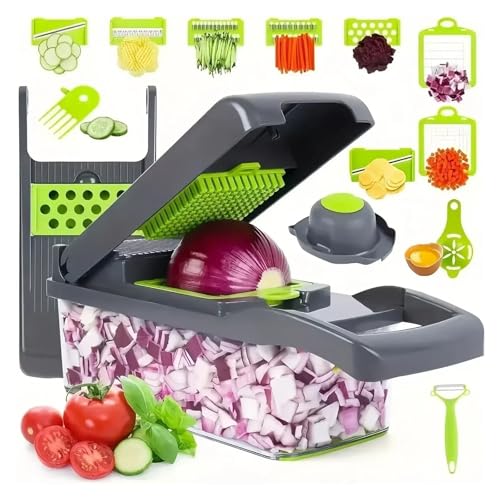 Multicortadora 14 en 1 con contenedor y mango ergonómico miniatura 1