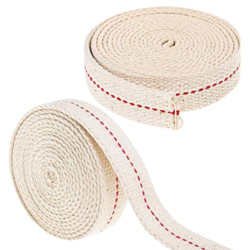4m Laternen Docht,Öllampe Docht,2cm Breit Flache Baumwoll Öllampen Ersatzdocht Laternen Draht Docht für Ölbrenner Petroleumlampe (2 Rollen ) Cover