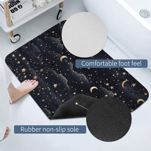 Tapis absorbant l'eau en diatomée antidérapant lune