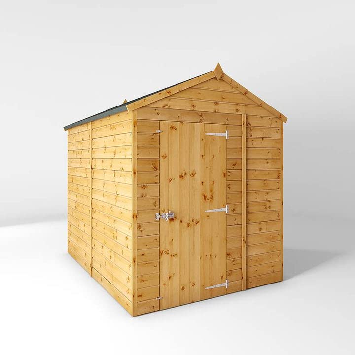 WALTONS 8 x 6 Shiplap Windowless Storage Shed | Apex Roof | Shiplap Tongue and Groove | Wooden Garden Storage Shed | 10 Year Anti Rot Guarantee | 8 x 6 8ft 6ft