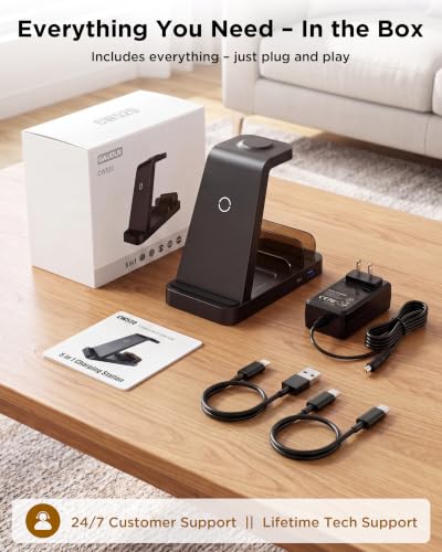GAUOLN 5-in-1 Wireless Charging Station (36W) – iPhone + Watch + AirPods Dock — view 8