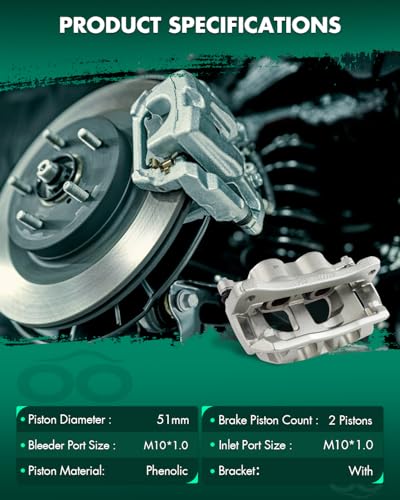 Image of SCITOO 18B5211 18B5210 Rear Left & Right Disc Brake Calipers Assembly w /Bracket for Dodge for Ram 3500 2009-2010,for Ram for 3500 2011-2018,for Ram for 4000 2012-2016