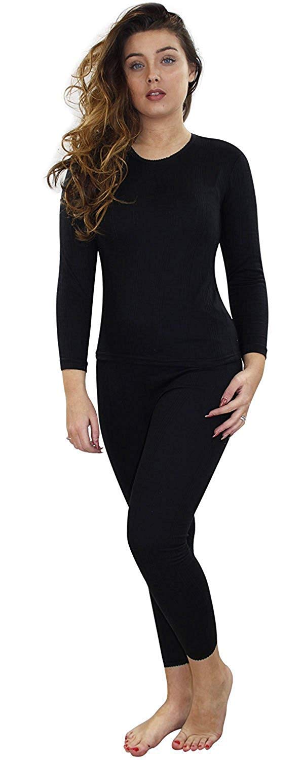 GafferLadies Big Size Thermal Top Bottom Women Winter Warm Long Sleeve T Shirt