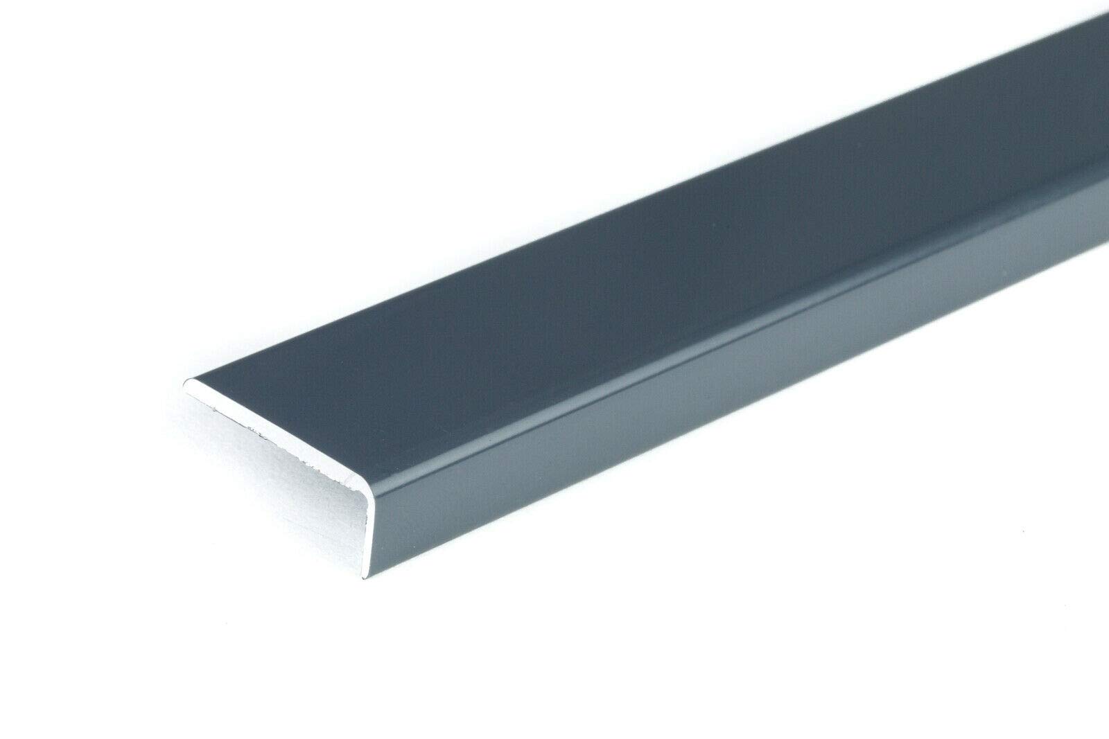 SELF-Adhesive Wood Effect Threshold 1M Door Stops End Laminate Floor Edge Strip Trim TMW Profiles (Anthracite)