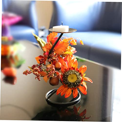 Decorative-Props-Artificial-Fall-Flower-Arrangements-Tea-Light-Stand-Rustic-Vintage-Metal-Candle-Holders-Simulation-Sunflower-Desk-Topper-Christmas-to-Rotate-Decorations
