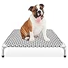 Elevated Outdoor Dog Bed, Medium Size, Cotton Material, Non-Slip Feet, Fits up to 70lbs
