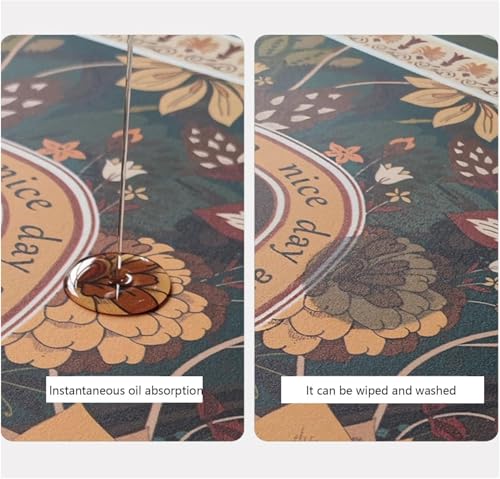 Image of Glaceon Farmhouse Kitchen Mats for Floor 2 Piece Set Kitchen Rugs and Mats Non Skid Comfort Kitchen Standing Mat for Bedroom Laundry Room (M1)