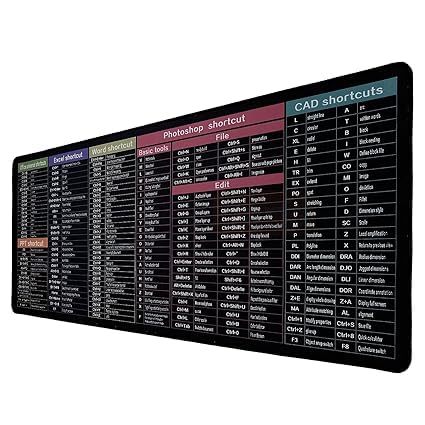 HENSI Extra Large(800x300x2mm) Extended Gaming Laptop Mouse Pad,Thick Non-Slip Rubber Base Desk Mat Keyboard pad for PC/Computer(Office Software English Shortcut Key Design) Black (B0CQYWC81Z) Amazon Price History, Amazon Price Tracker