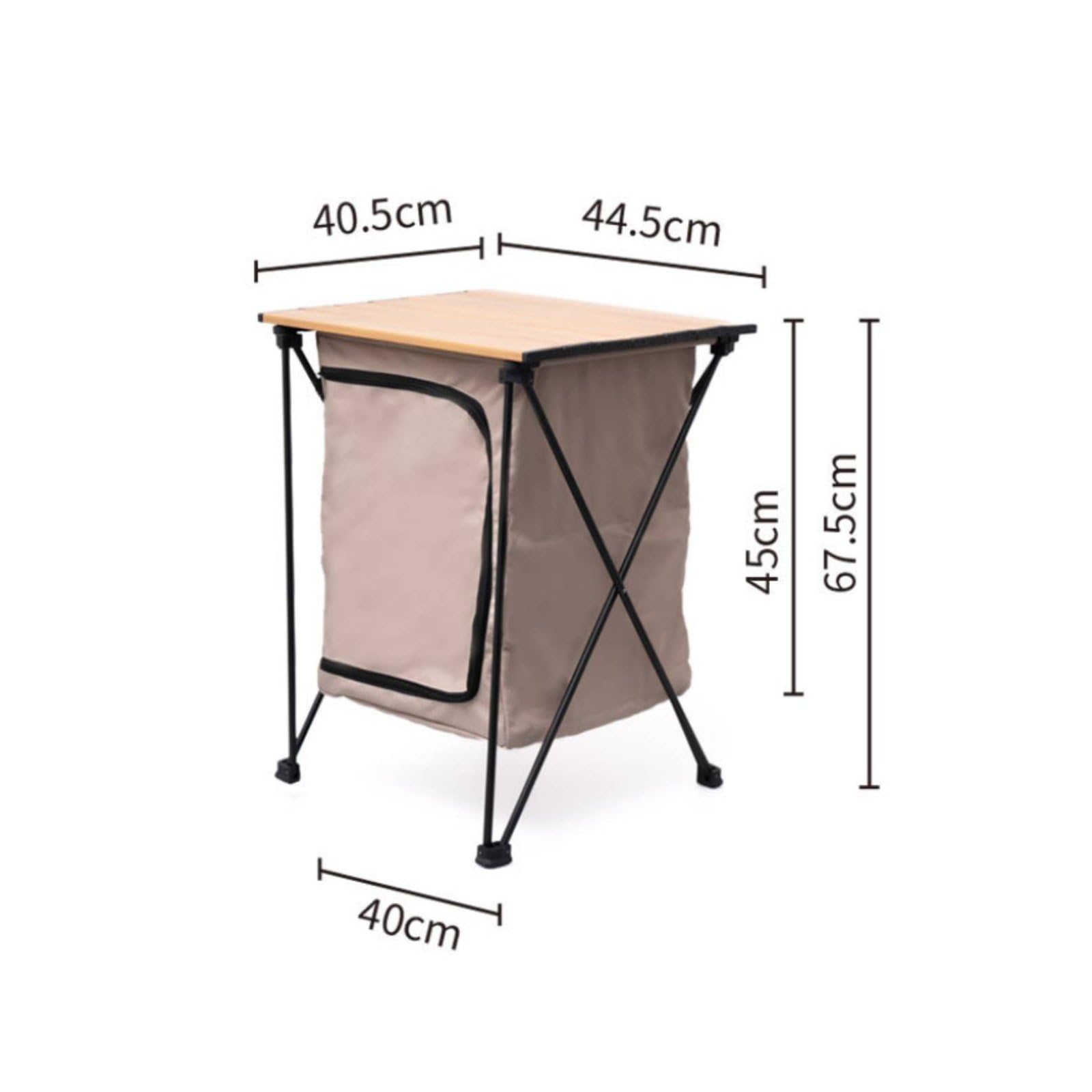 Armoire de Rangement Portable Table de Cuisine Pliable de Camping en Aluminium Pratique à Transporter pour le Rangement d'Ustensile Plein Air Pique-nique Séjour, Vert Armée