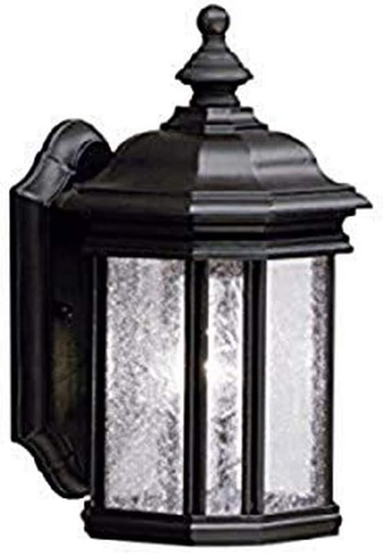 Flаѕh Sаlе Kirkwood 13" 1 Light Outdoor Wall Light with Clear Seeded Glass in Black