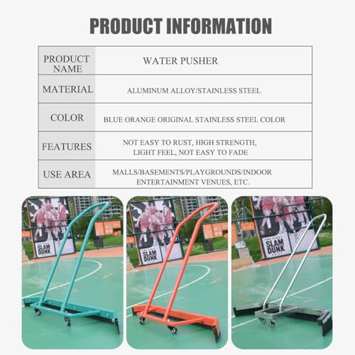 Varredor de rodo para quadra de tênis, removedor de água de piso resistente com rodas, rodo de super