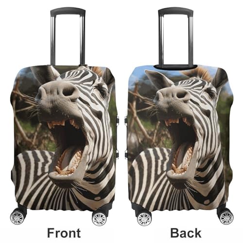 Funny Zebra Luggage Cover Elastic Suitcase Protector Case Anti-Scratch Washable Baggage Covers Protector For Traveling, Aircraft Consignment XL3