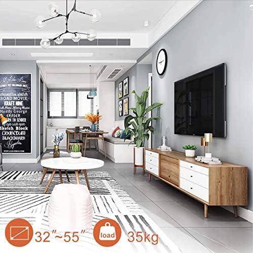 PUTORSEN TV Wall Bracket Mount Swivel and Tilt for Most 32-55 Inch LED, LCD, OLED and Plasma Flat Screen TVs up to VESA 400x400mm and 35 kg, Full Motion TV Bracket
