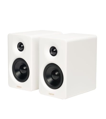 Edifier M60 Multimedia Speaker, 66W RMS Computer Speaker, White | Bluetooth 5.3, Hi-Res Audio with LDAC, 3' Mid Bass & 1