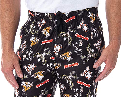INTIMO The Gremlins Men's Gizmo Stripe Daffy Mogwai Allover Character Adult Sleep Lounge Pajama Pants2