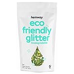 Hemway Eco Friendly Biodegradable Glitter 100g / 3.5oz Bio Cosmetic Safe Sparkle Vegan for Face, Eyeshadow, Body, Hair, Nail and Festival - Super Chunky (1/8 0.125 3mm) - Lime Green Holographic