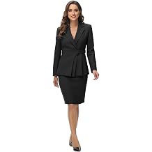 Women's 2 Piece Pencil Skirt Suit Set Formal Interview | Asymmetric Blazer Skirt, Elegant Business Outfit for Work, Party, Casual Occasions