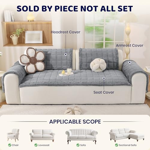 Royhom Couch Cover for Dogs, Non Slip Fuzzy Pet Sofa Covers Washable - image 2