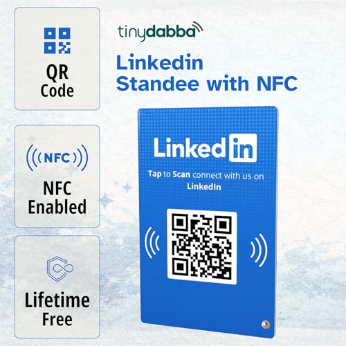 LinkedIn Standee, 4x6 Inch Acrylic Desk Display by tinydabba - 2