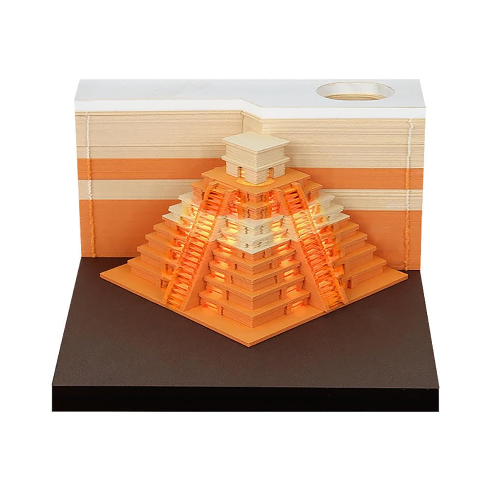3d Sticky Notes, Kalendarz Piramidowy, To jest ręcznie podarta rzeźba z papieru(Oranje)