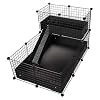 CagesCubes – C&C DELUXE Cage (Base 2X3 + Loft 2×1 – Zwart Panel) + Zwarte Coroplast Base voor cavia’s