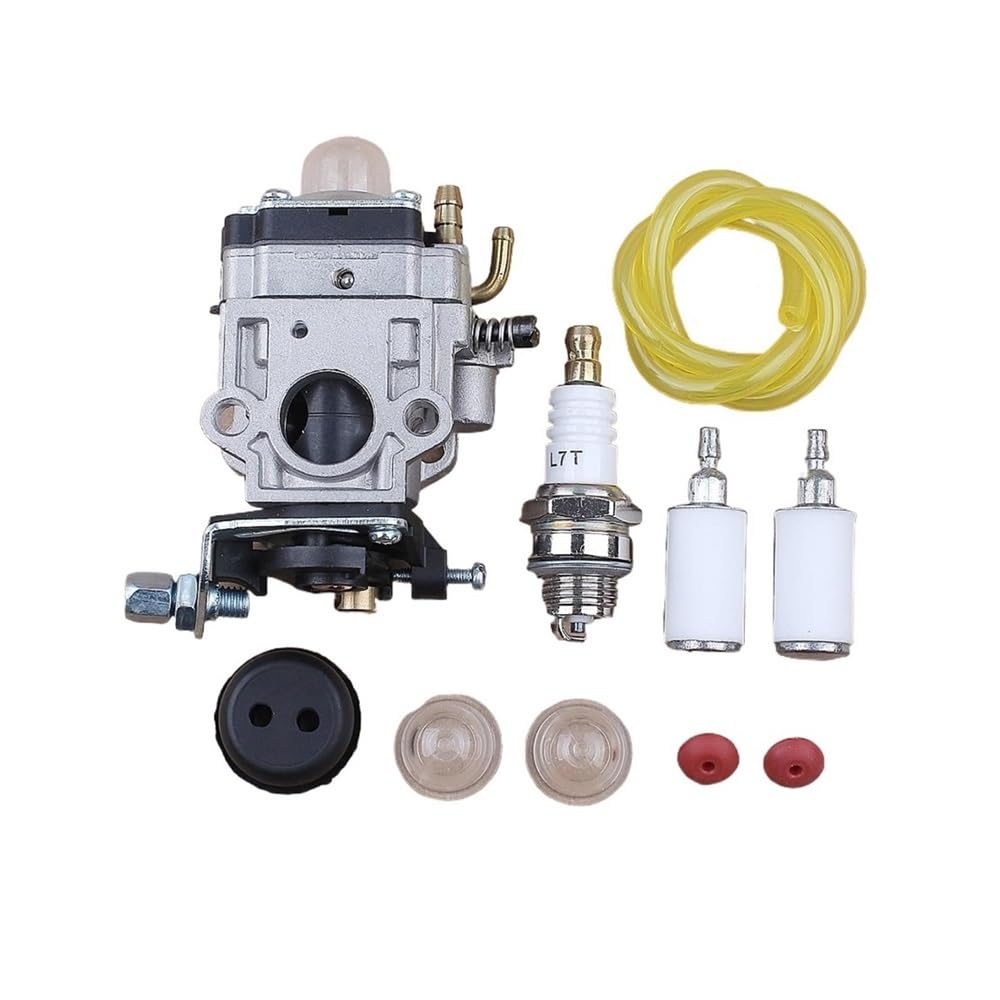 Kit de carburador compatible con motores de 2 tiempos de 43 cc, 47 cc, 49 cc, 50 cc y 52 cc, CG430, CG520, BC430, BC520, 40-5, cortasetos, desbrozadoras.