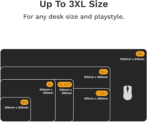 Miniatura 5 de Glorious - Alfombrilla de mouse para juegos GMP 2-3XL - Alfombrilla de mouse a prueba de derrames, optimizada para sensores de juegos, superficie