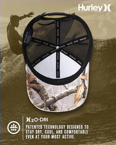 Image of Hurley Mens Trucker Hat - Flexible Quick Dry Fairway Mesh Trucker Hat for Men with Snapback Closure - Classic Mens Caps