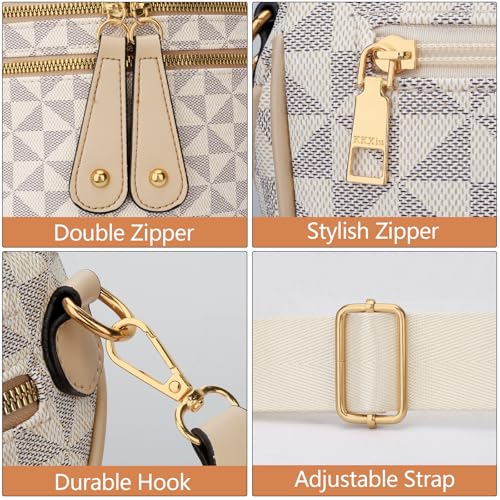 Image of KKXIU Crossbody Sling Bag for Women Trendy Fanny Pack Vegan Leather Chest Bag | Trendy