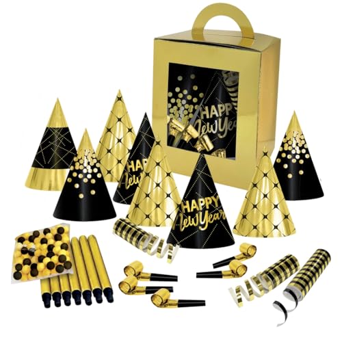 P'TIT CLOWN - Kit Cotillons Boîte 10 Personnes - Accessoire de Fête Amusant et Coloré - Parfait pour Nouvel An, Noël, Anniversaire, Mariage, Soirée à Thème ou...