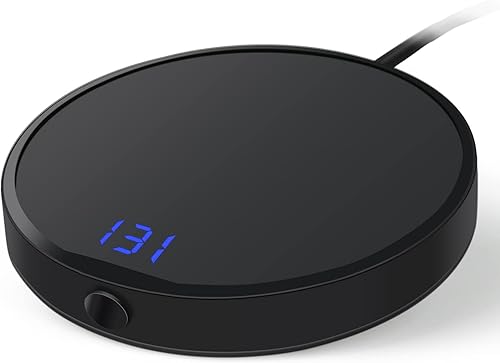 Miniatura 8 de Calentador de velas, calentador de taza de café, calentador de café de acero inoxidable para escritorio, calentador de taza de café con apagado