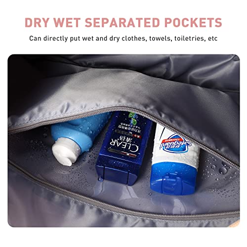 Large Travel Tote Bag, Waterproof Expandable Duffel Gym Tote Bag,Weekender Carry On Overnight Bags For Women With Trolley Sleeve Wet Pocket,Travel Duffel Bags #TOP6