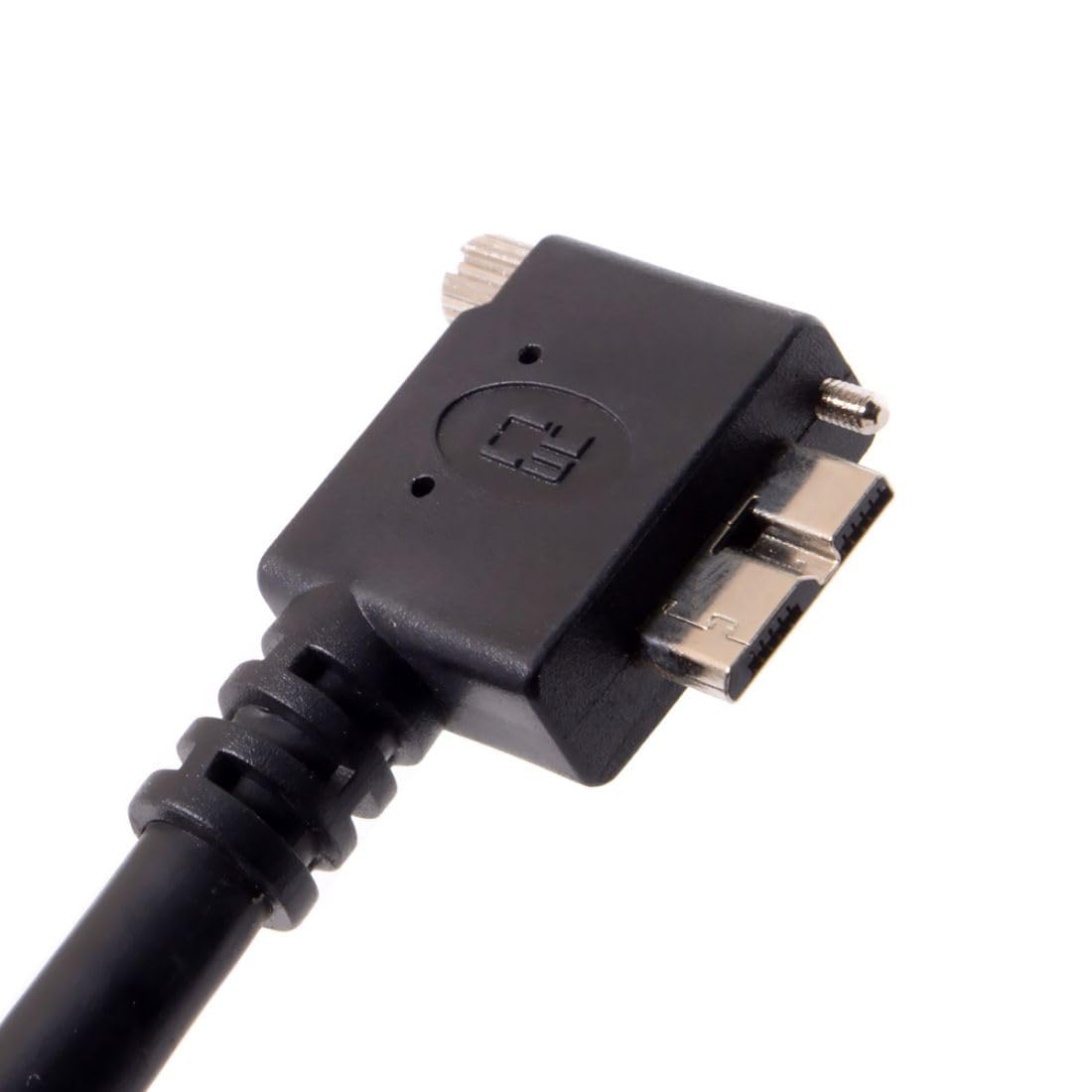 Amazon | CY USB 3.0 Aオスto Micro B左アングル90度ケーブルと